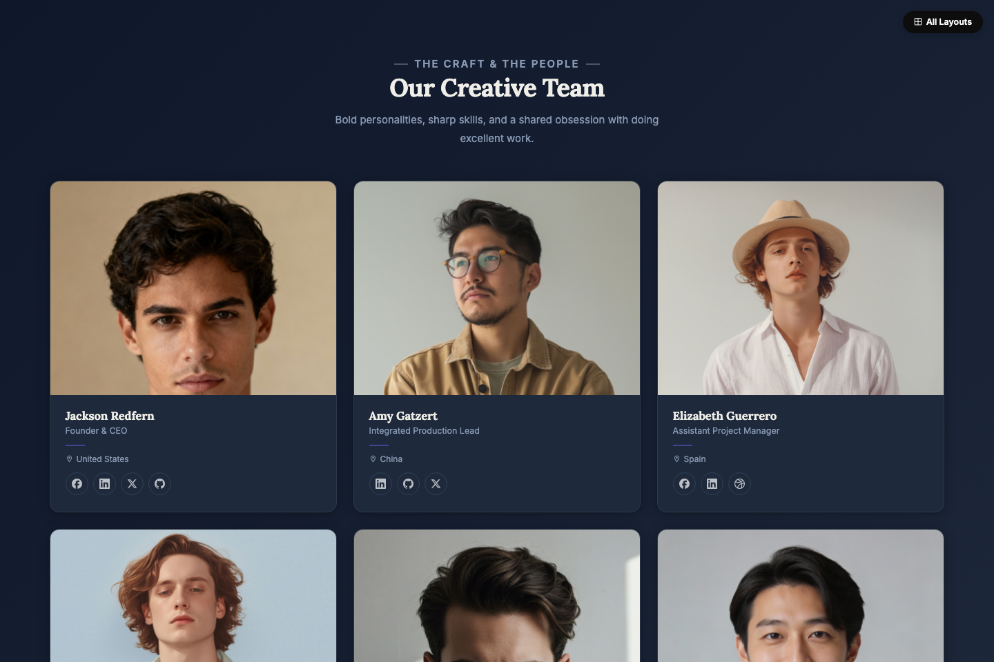 Editorial Dark Grid